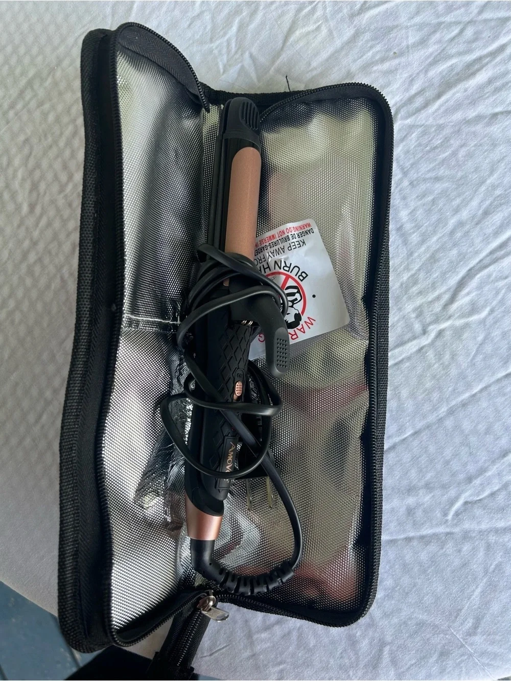 AmoVee 2 in 1 Travel Flat Iron Ceramic Tourmaline Curling Iron Hair Straightener